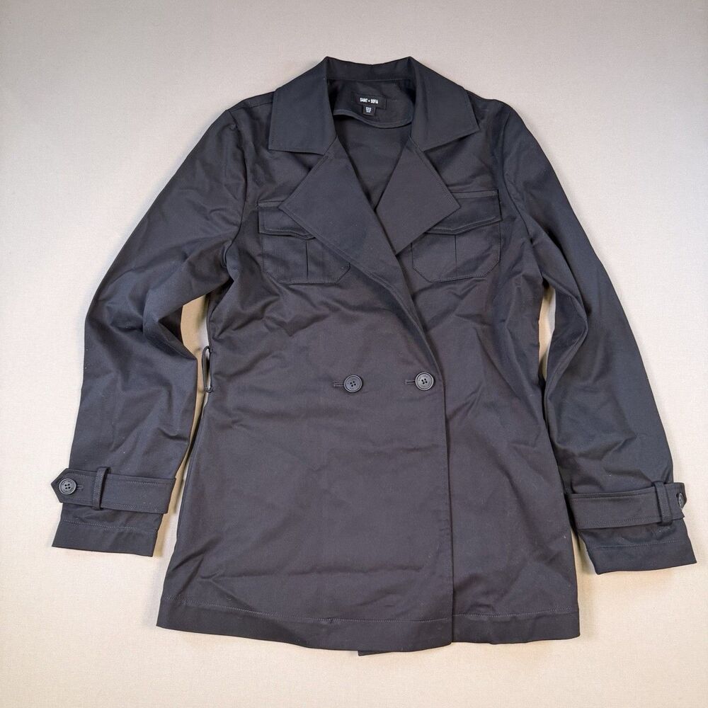 Saint + Sofia Blazer Jacket With Buttons, Black, Size 6 - NWOT Organic